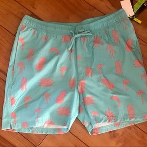 🌴Beach Board Turquoise Pink Shorts
